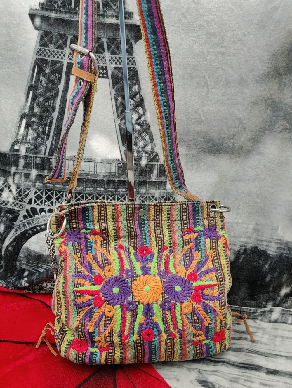Lucky Cloth With Leather Trim Crossbody